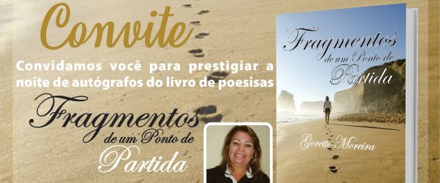 Gorette Moreira lança livro de poesias no CPAZINHO, dia 20 de Dezembro
