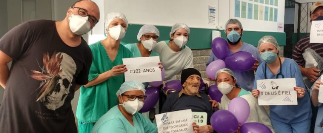 Idoso de 102 anos, que teve gripe espanhola, vence Covid-19