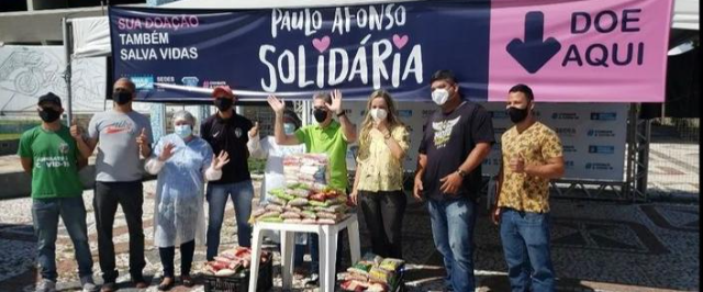 Campanha Paulo Afonso Solidária recebe 200 quilos de alimentos de campeonato do Baba da Amizade