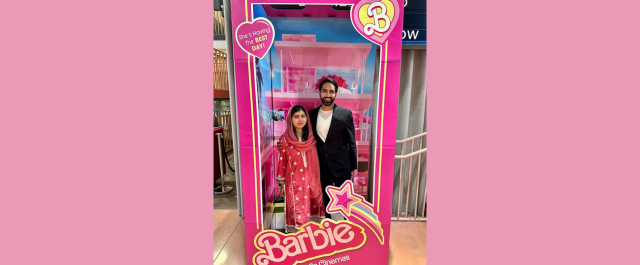 Zerou a trend: "Essa Barbie tem Nobel, ele é só o Ken", brinca Malala com o marido