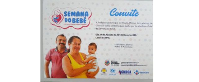 Semana do Bebê discute políticas públicas voltadas para crianças e adolescentes no município 